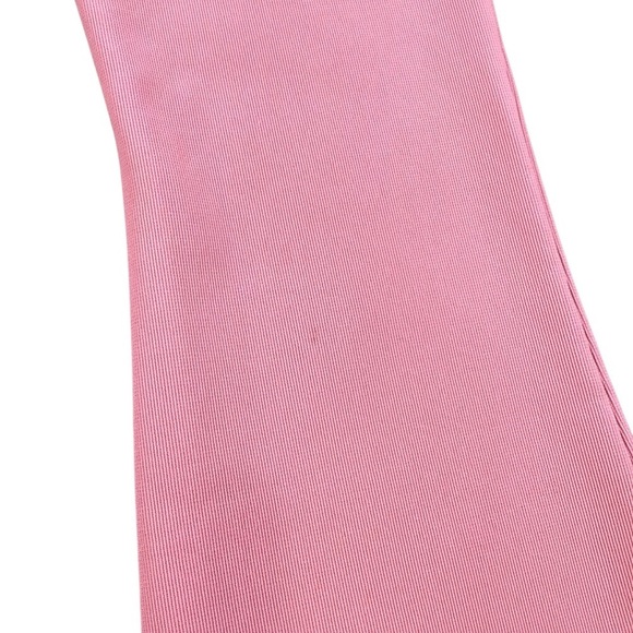 ZARA High Waisted Bubblegum‎ Pink Fine Ribbed Flare Leg Pull On Pants, Large - Picture 10 of 12